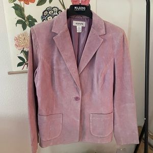 Light pink Alfani women’s vintage leather blazer